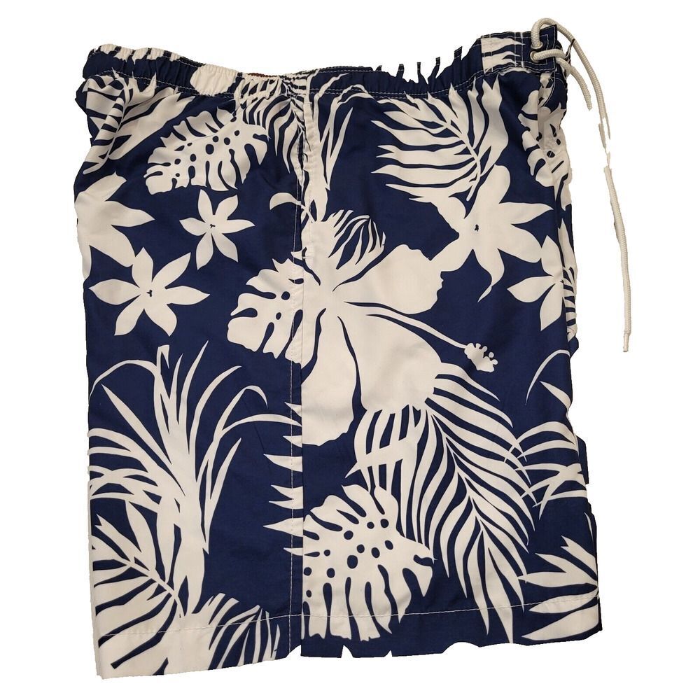 Sonoma Goods for Life Men's Large Swim Trunks Hawaiian Blue White Faux Fly Beach - Picture 5 of 14